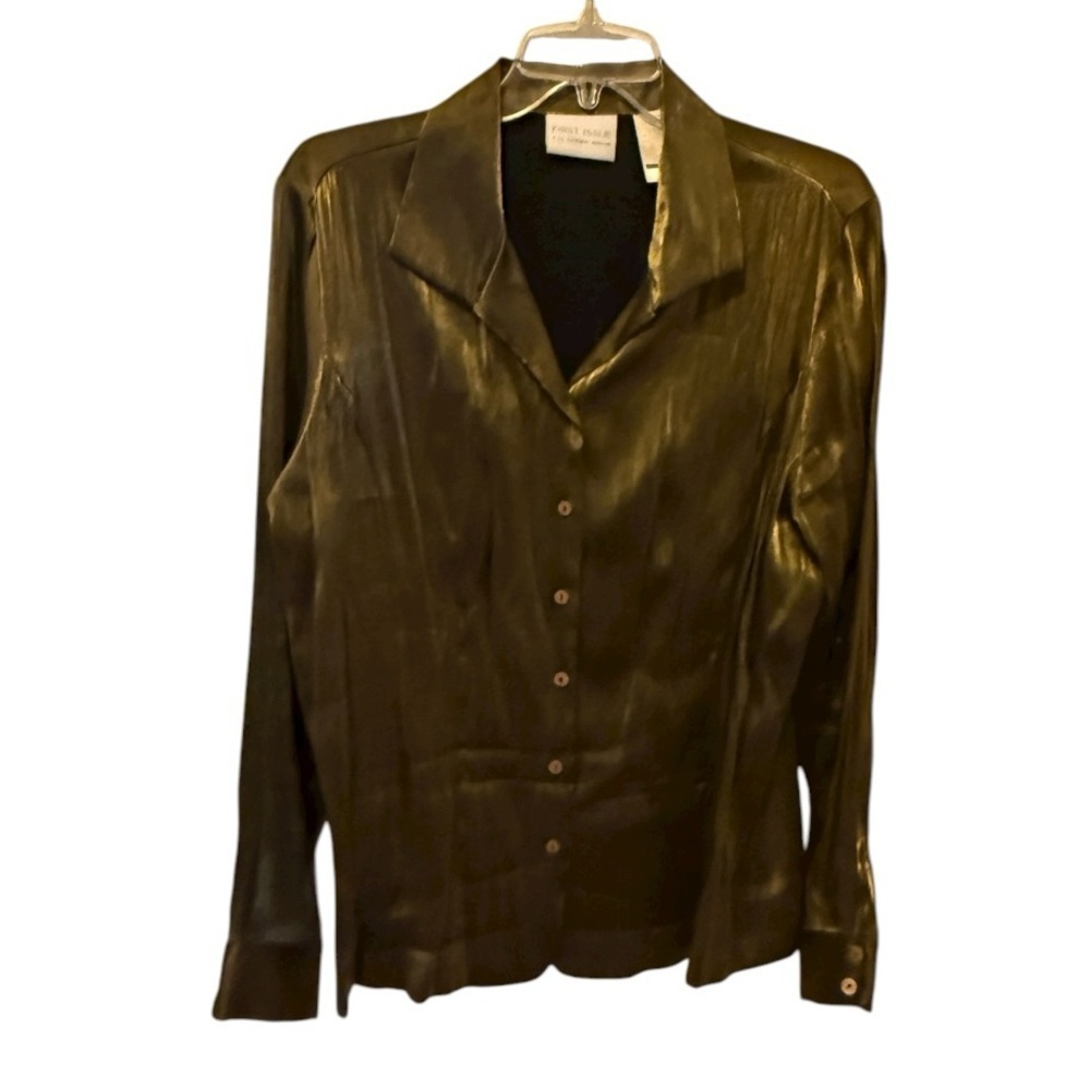 Vintage First Issue Liz Claiborne Metallic Blouse